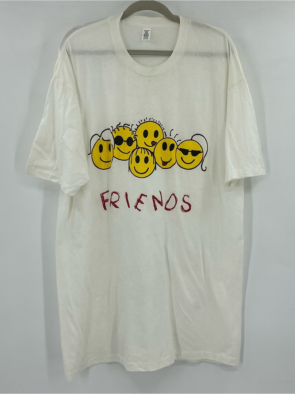 Vintage Friends Smiley Graphic Tee - Yellow Smiley Faces